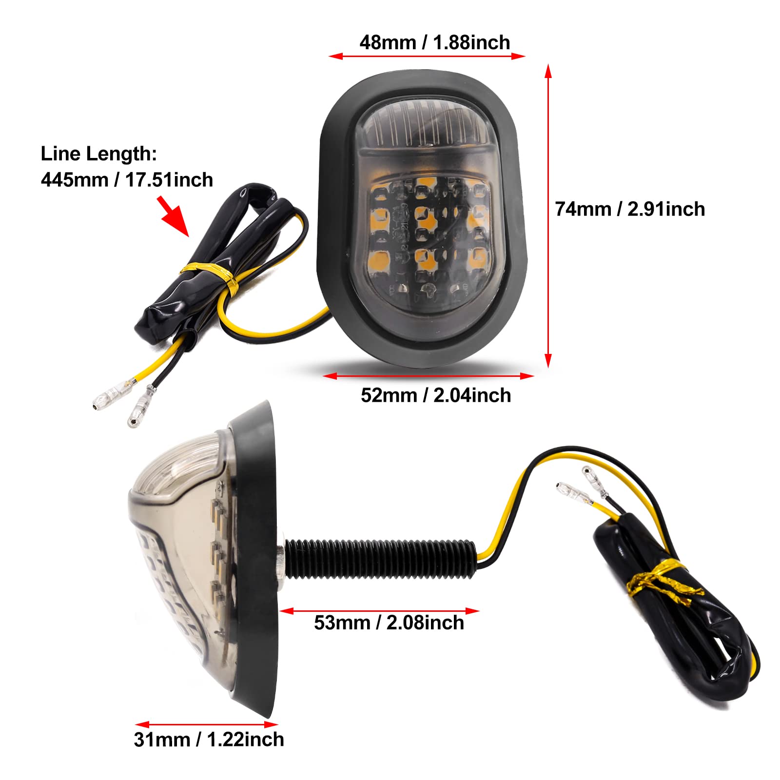 Amazon | X-STYLE バイク ウィンカー LEDターンシグナルランプ