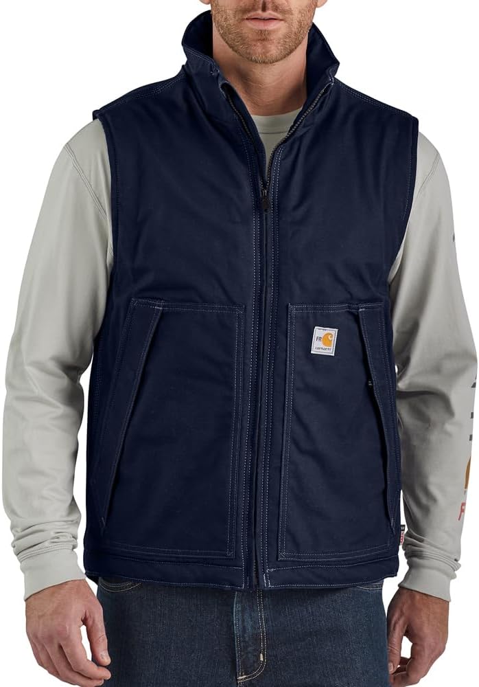 Carhartt Men's Flame Resistant Quick Duck Vest Outerwear, -dark