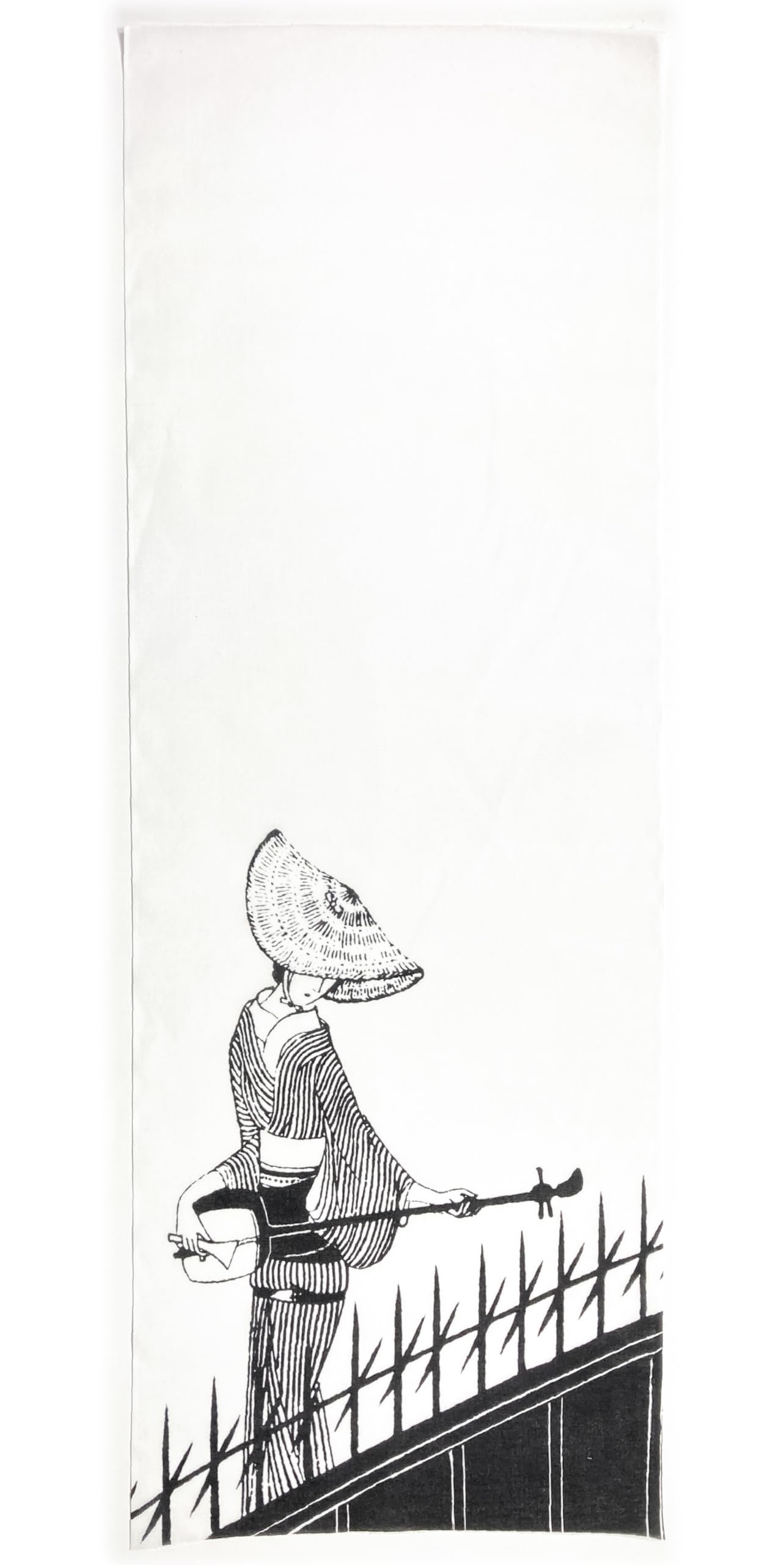 Amazon｜古今東西 手ぬぐい 喧嘩鳶 三味線 小村雪岱｜手ぬぐい