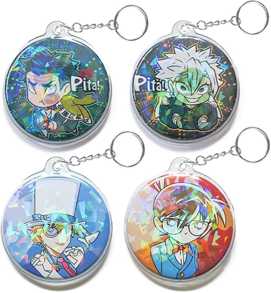 Amazon.co.jp: 缶バッジカバー キーホルダー付き ホログラム 10枚入り