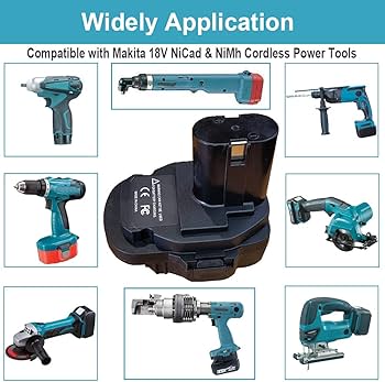 Amazon.com: QINIZX Battery Adapter for Makita 18 Volt NiCad & NiMh