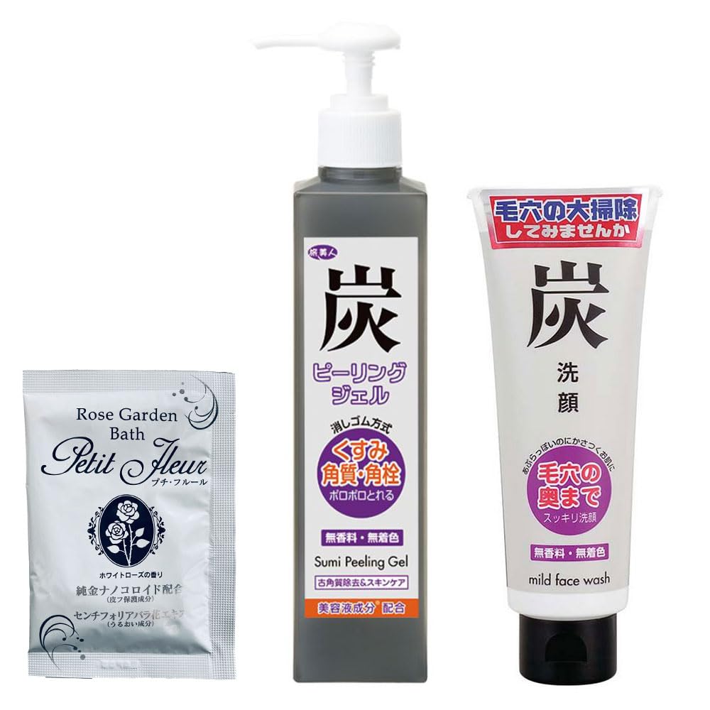 Amazon.co.jp: 旅美人 炭ピーリングジェル 炭洗顔クリーム 毛穴ケア