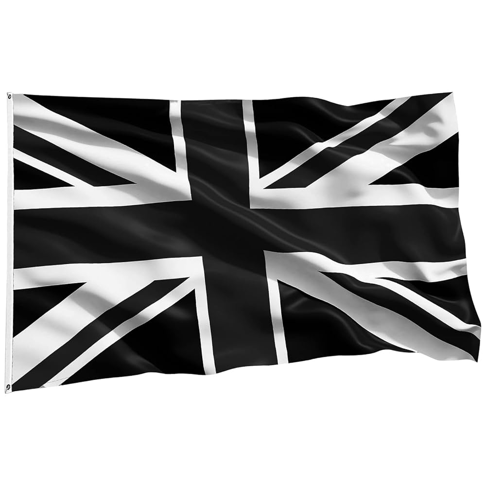 BBXWANG Black Union Jack Flag 5ft x 3ft, Tribute to Queen