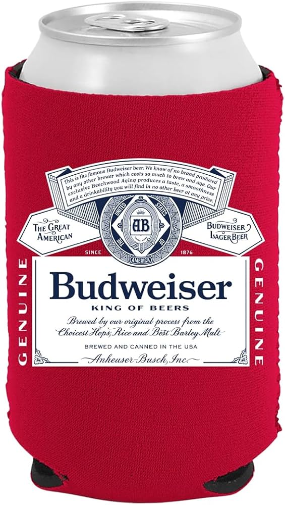 Amazon.com: Budweiser Beer Bottle Label Can Cooler: Home & Kitchen