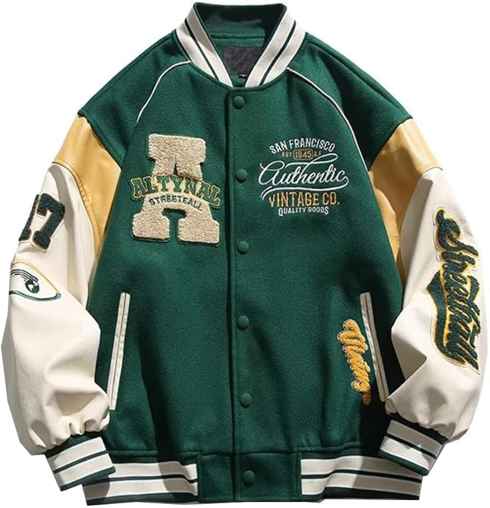 Amazon | [D.IIZOO] スタジャン メンズ ゆったり スタジアムジャケット