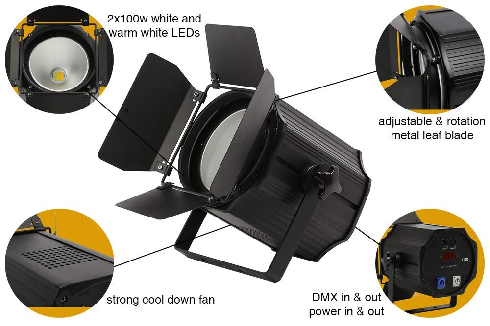 Amazon.co.jp: IMRELAX 舞台照明 200W COB ブラインダー ステージ