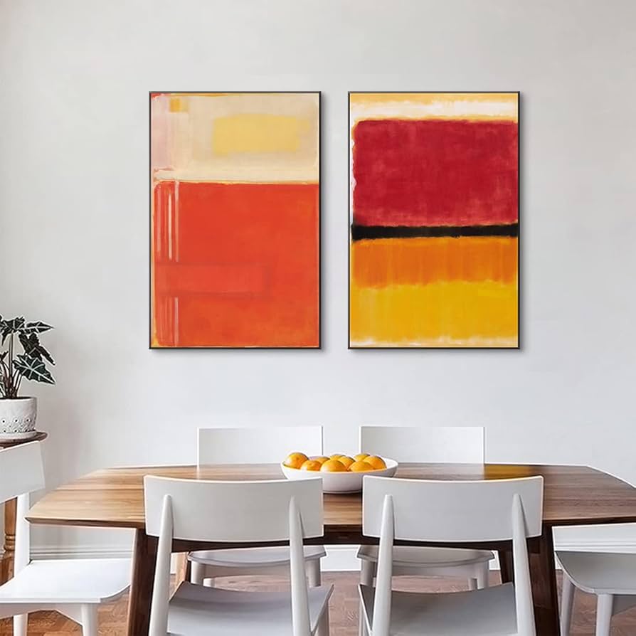 Amazon.co.jp: マークロスコ アートパネル 2枚 飾り絵 抽象画 色の塊