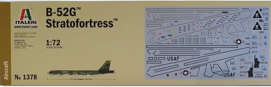 Amazon.com: Italeri ITA1378S 1/72 B-52G Strat Fortress Toy, Grey