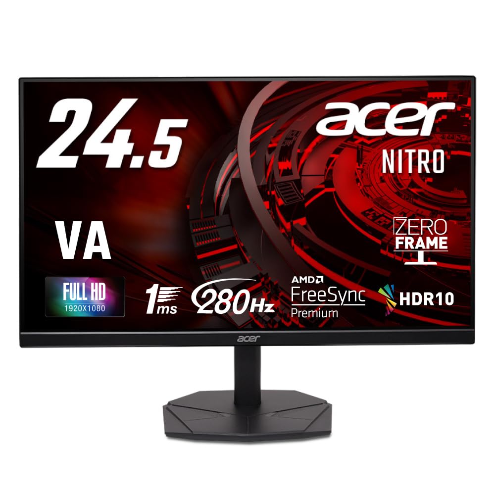 Amazon.co.jp: Acer ゲーミングモニター 24.5インチ VA フルHD 非光沢