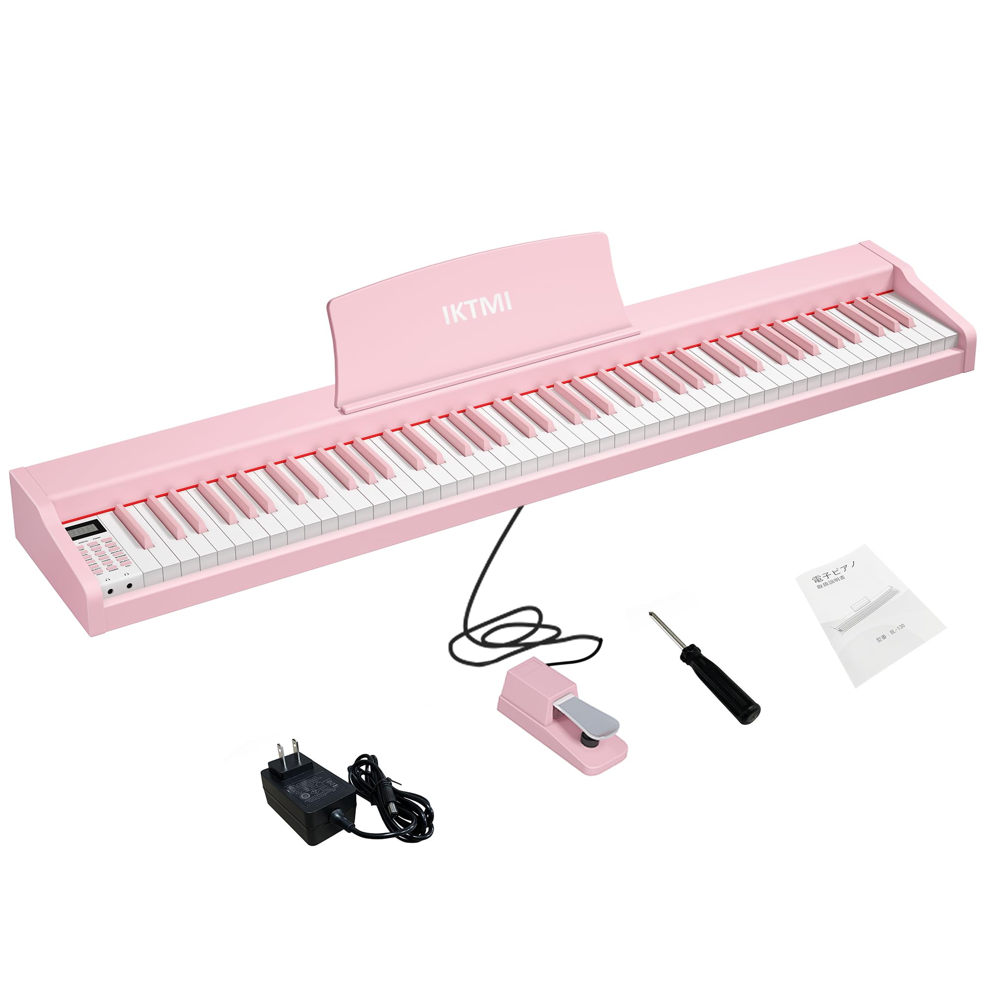 Amazon | IKTMI 電子ピアノ 88鍵盤 ペダル付き 木製 電子 ピアノ 88鍵