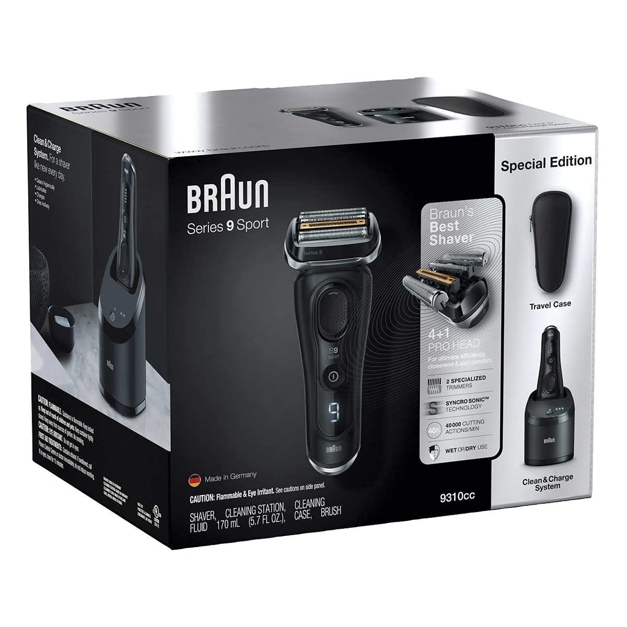 Amazon | Braun Series 9 スポーツシェーバー クリーン&チャージ