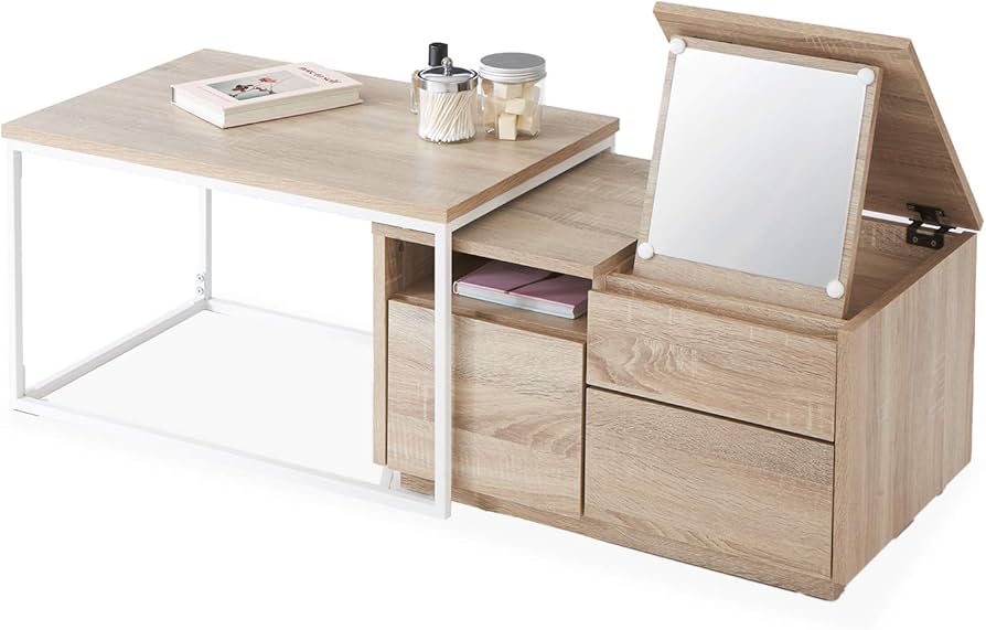 Amazon.co.jp: LOWYA ロウヤ ドレッサーテーブル ローテーブル ネスト