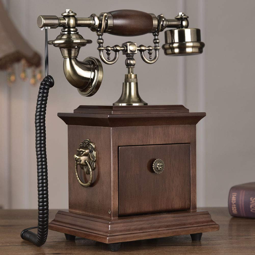 Amazon | アンティーク木製電話、アンティーク電話、有線ダイヤル電話