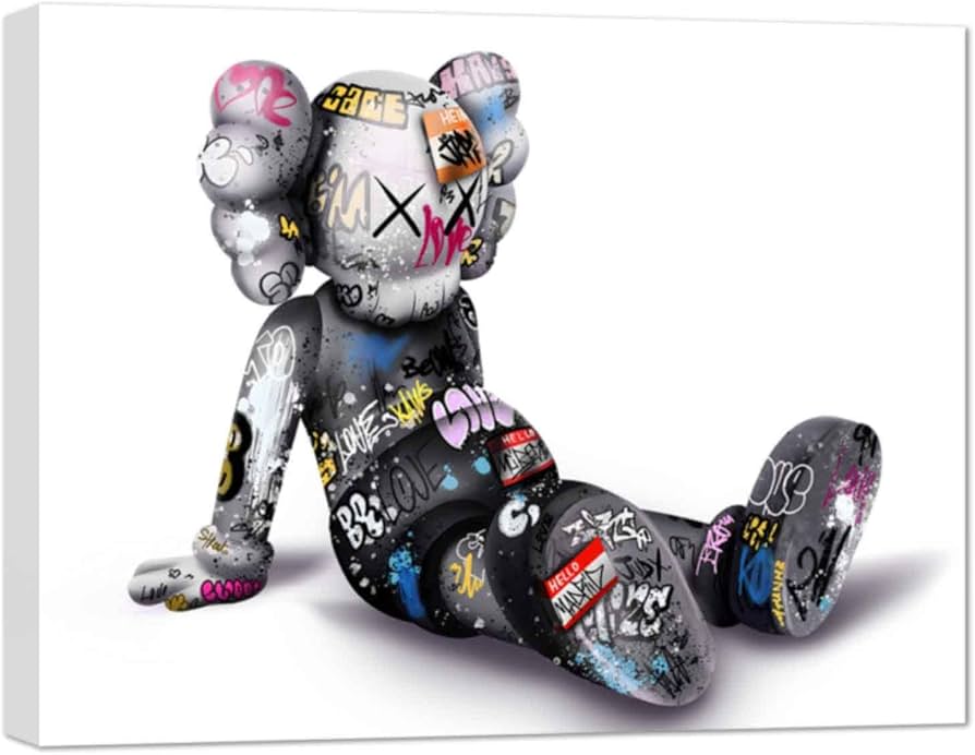 Amazon.co.jp: カウズ ポスター アートパネル KAWS 絵画 セサミ