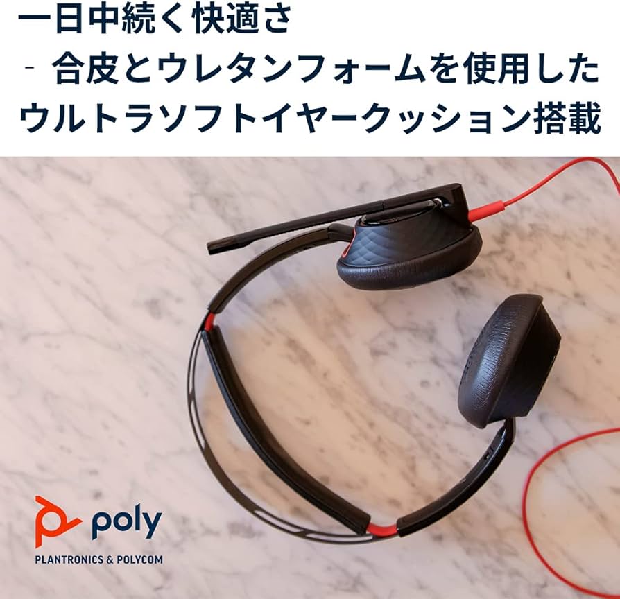 Amazon.co.jp: Poly(旧モデル) 有線ヘッドセット BlackWire 5220 USB-A