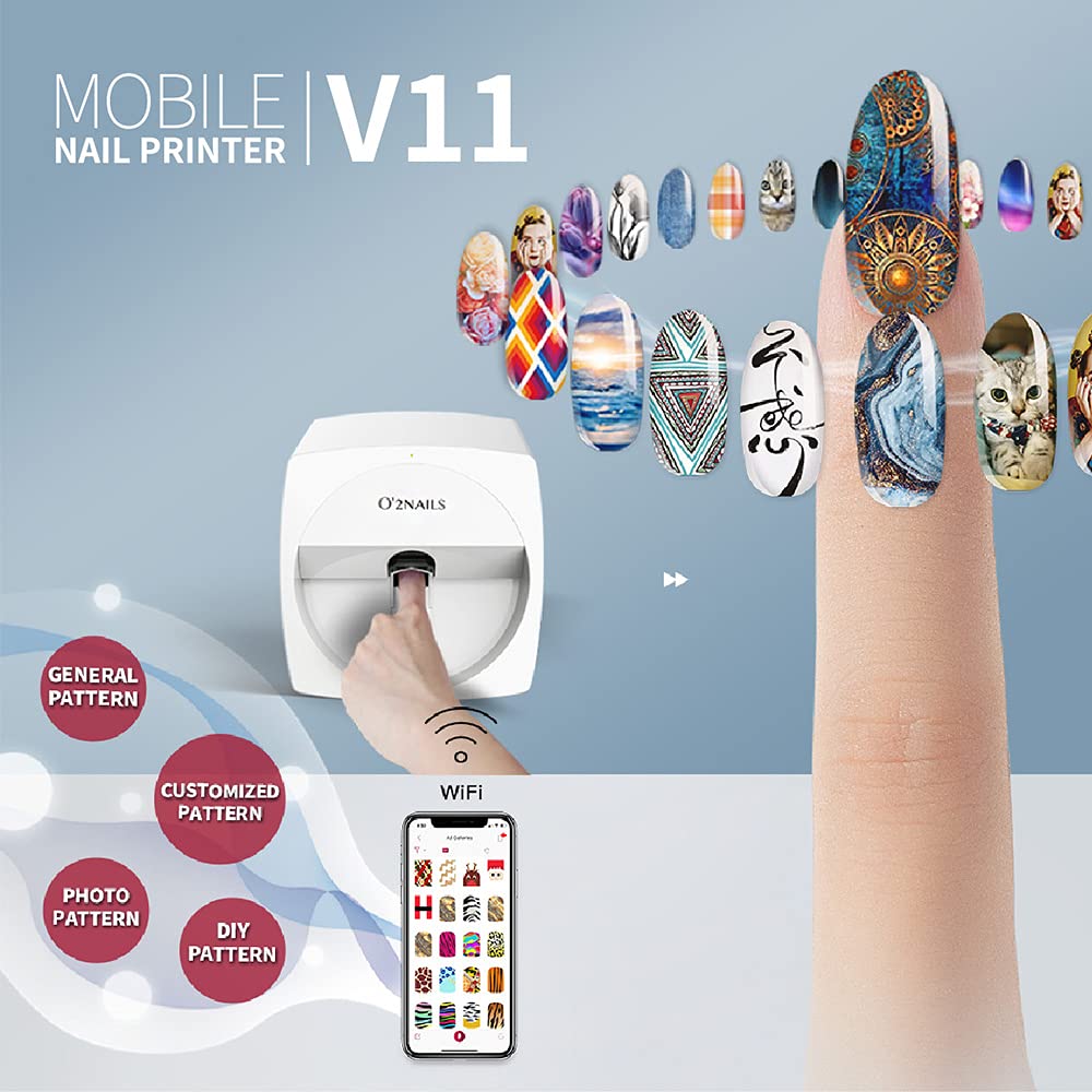Amazon.com: O'2nails Digital Mobile Nail Art Printer V11- Portable