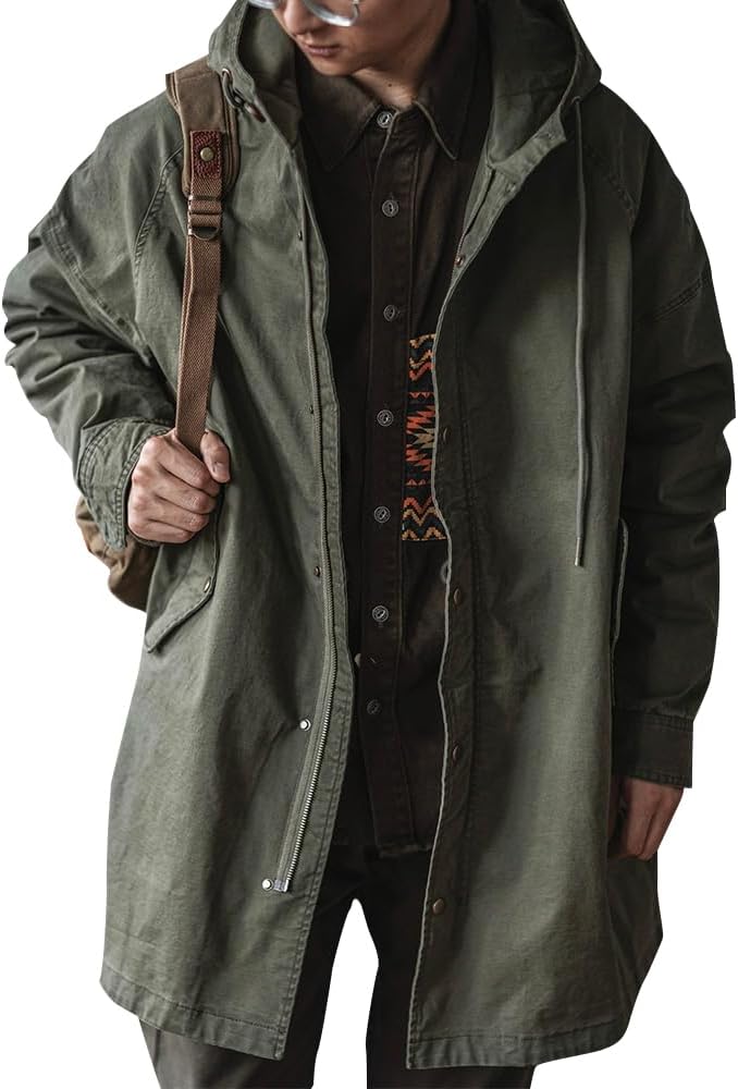 MADEPANTS Men's Fishtail Hooded Parka Jacket M51 Military Mods