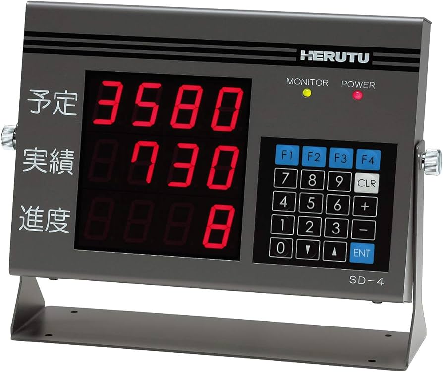 Amazon.co.jp: ヘルツ電子 生産管理表示装置 小型4桁3項目 SD-4 : 産業