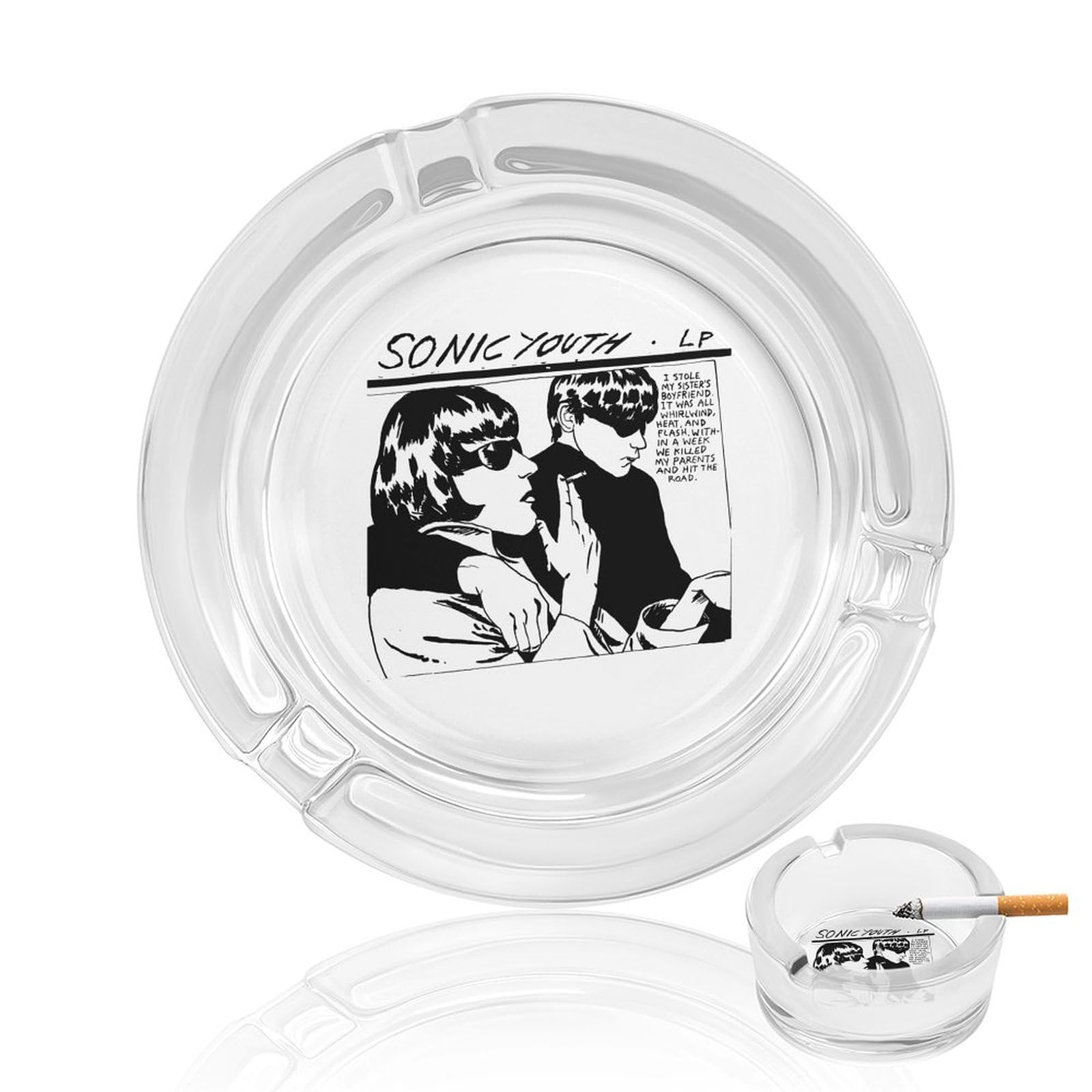 Amazon.co.jp: ガラス灰皿 ソニック・ユース ロック 灰皿 アッシュ
