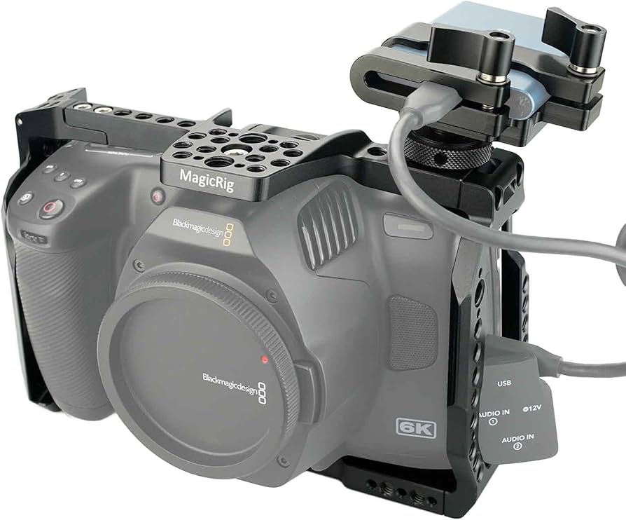Amazon.com : MAGICRIG BMPCC 6K Pro / G2 Cage with T5 SSD Mount for