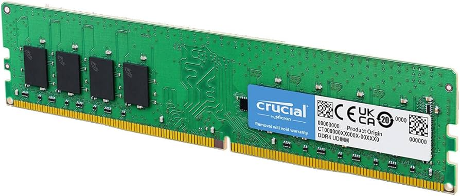 Crucial 32GB DDR4 RAM, 3200MHz (PC4-25600) CL22 Desktop Memory