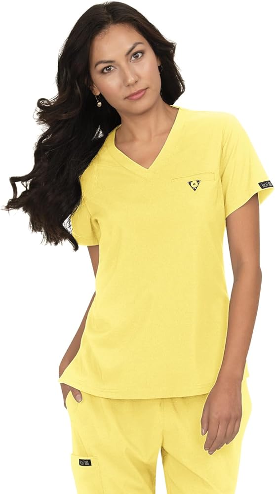 Amazon.com: KOI Basics KOI1011 Women's Scrub Top Sunshine XL