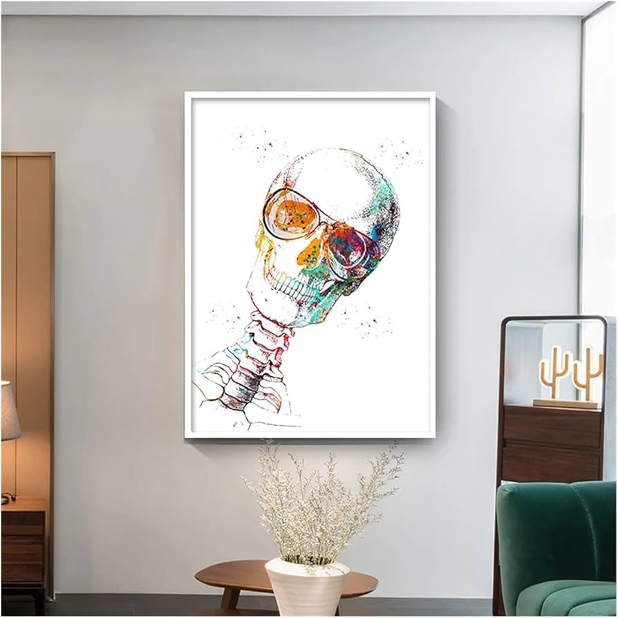 Amazon.co.jp: 水彩人間の心臓脳肺解剖アートキャンバス絵画解剖アート