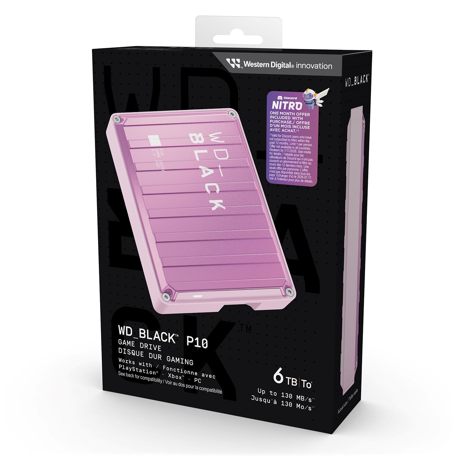 Amazon.com: WD_Black 6TB Pink P10 Game Drive Portable External