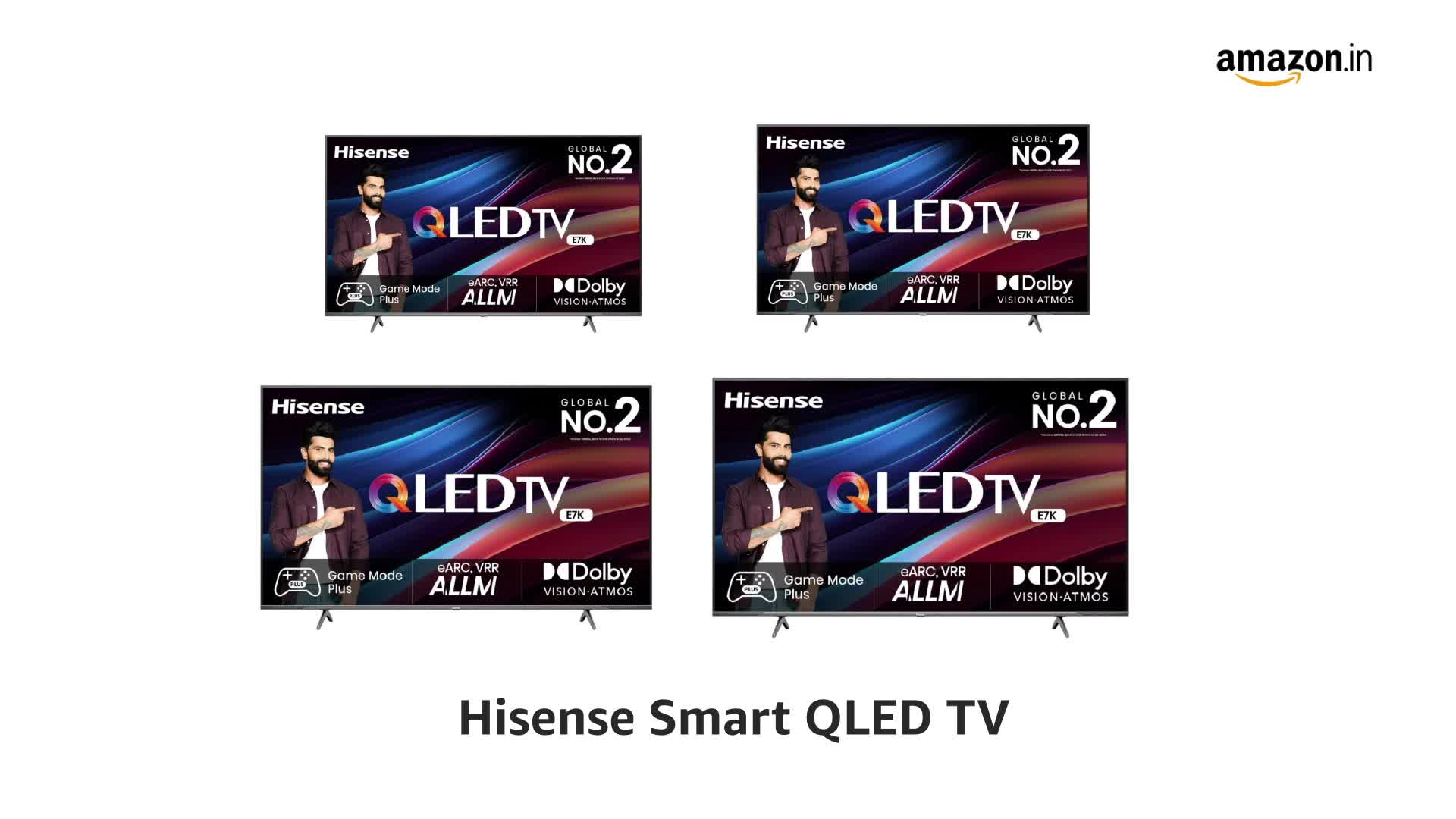 Hisense 164 cm (65 inches) 4K Ultra HD Smart QLED TV 65E7K (Black