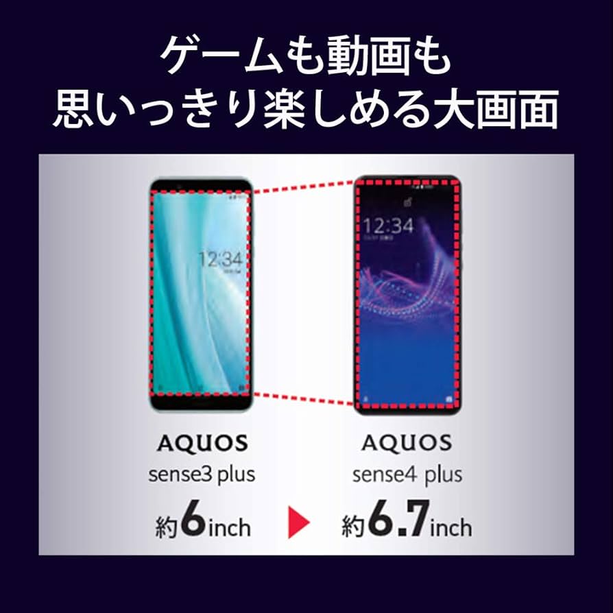 Amazon | SHARP SIMフリースマホ AQUOS sense4 plus ブラック