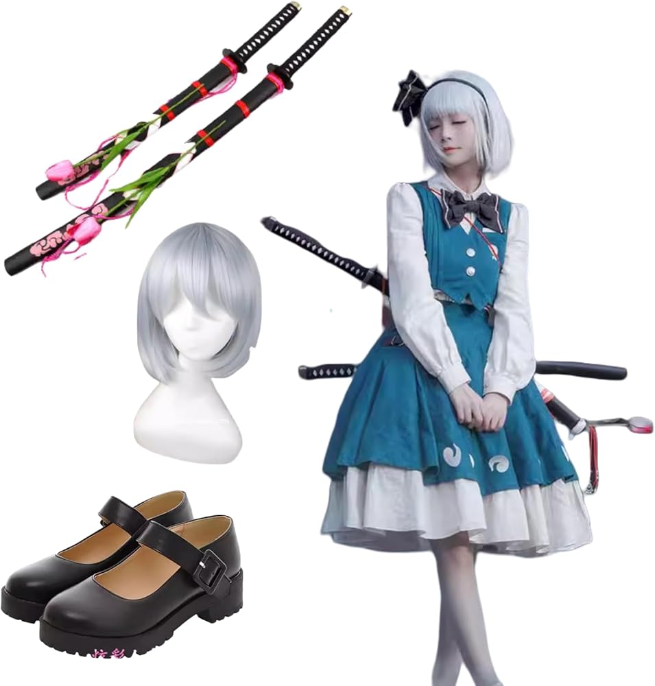 Amazon.co.jp: 【 comicoBB 】魂魄妖夢 青 コスプレ衣装/靴とウィッグ