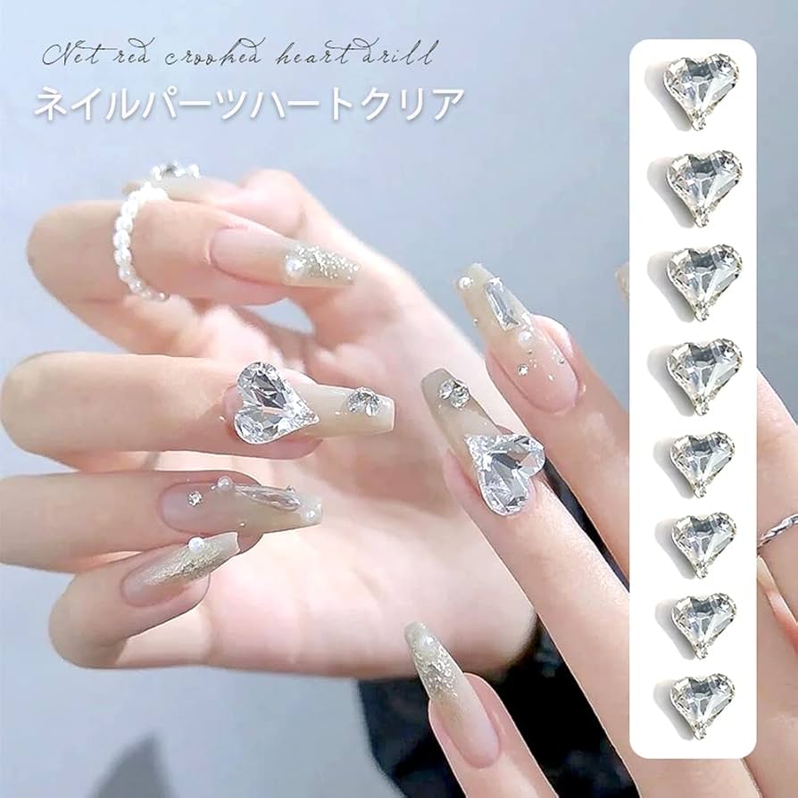 Amazon | Chisafly ネイルパーツ ハート 大きい 2種類 30個セット