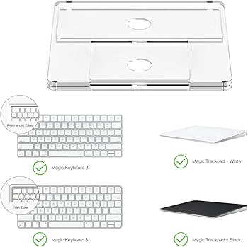 Amazon.co.jp：透明アクリルキーボードスタンドとタッチパッドトレイ