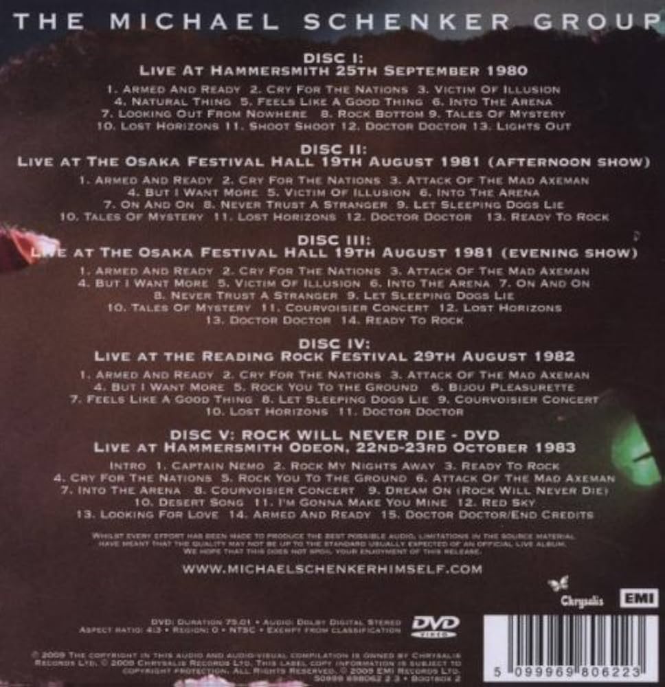 Schenker, Michael - Walk the Stage: The Official Bootleg Box Set