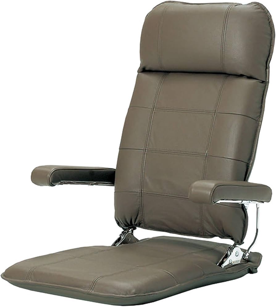 Amazon｜光製作所 座椅子 ブラウン色 本革 日本製 リクライニング