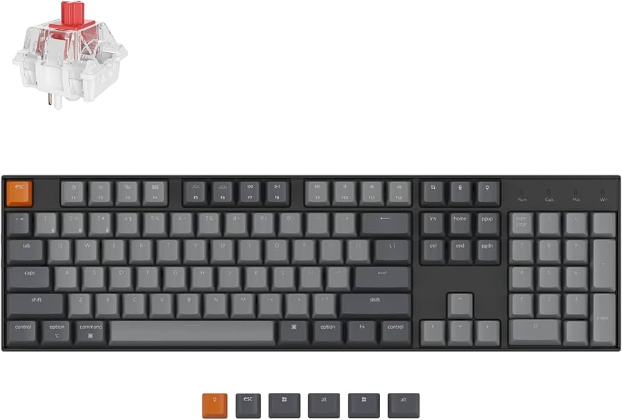 Amazon.com: Keychron K10 Full Size 104 Keys Bluetooth Wireless
