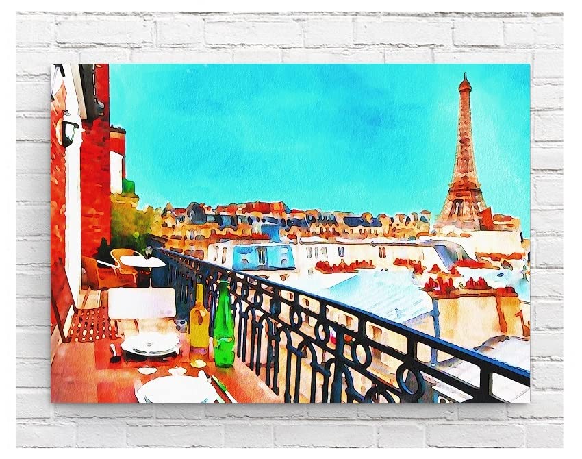 Amazon.co.jp: インテリアポスター フランス パリの風景 デジタル