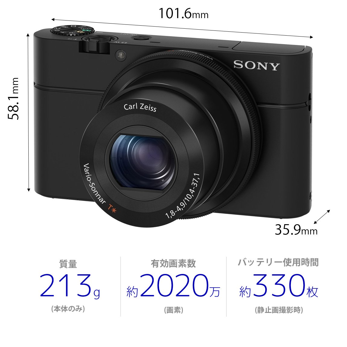 Amazon | SONY デジタルカメラ DSC-RX100 1.0型センサー F1.8レンズ