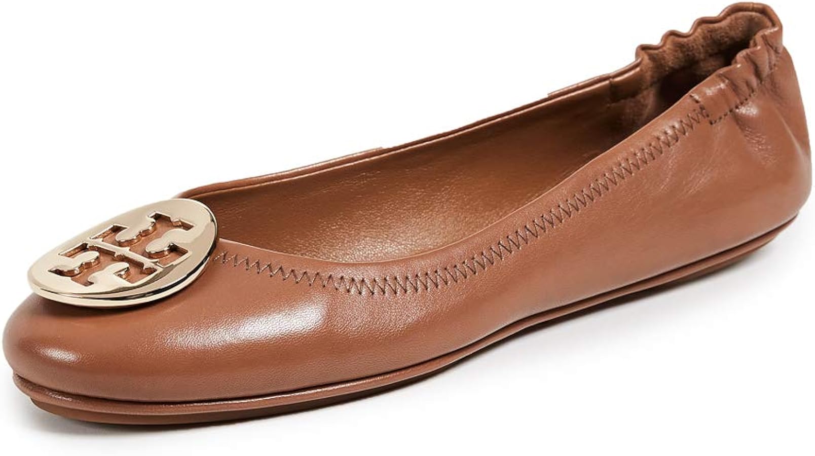 Amazon.com | Tory Burch Minnie Leather Travel Ballet Flats (6