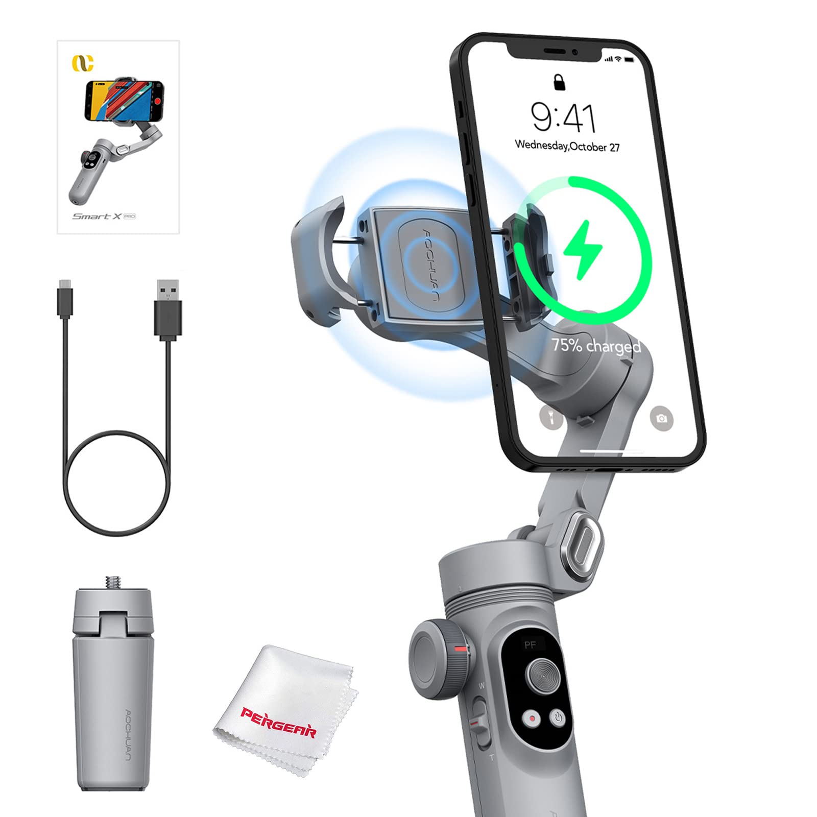 Amazon.co.jp: AOCHUAN Smart X Pro ジンバル スマホ 3軸