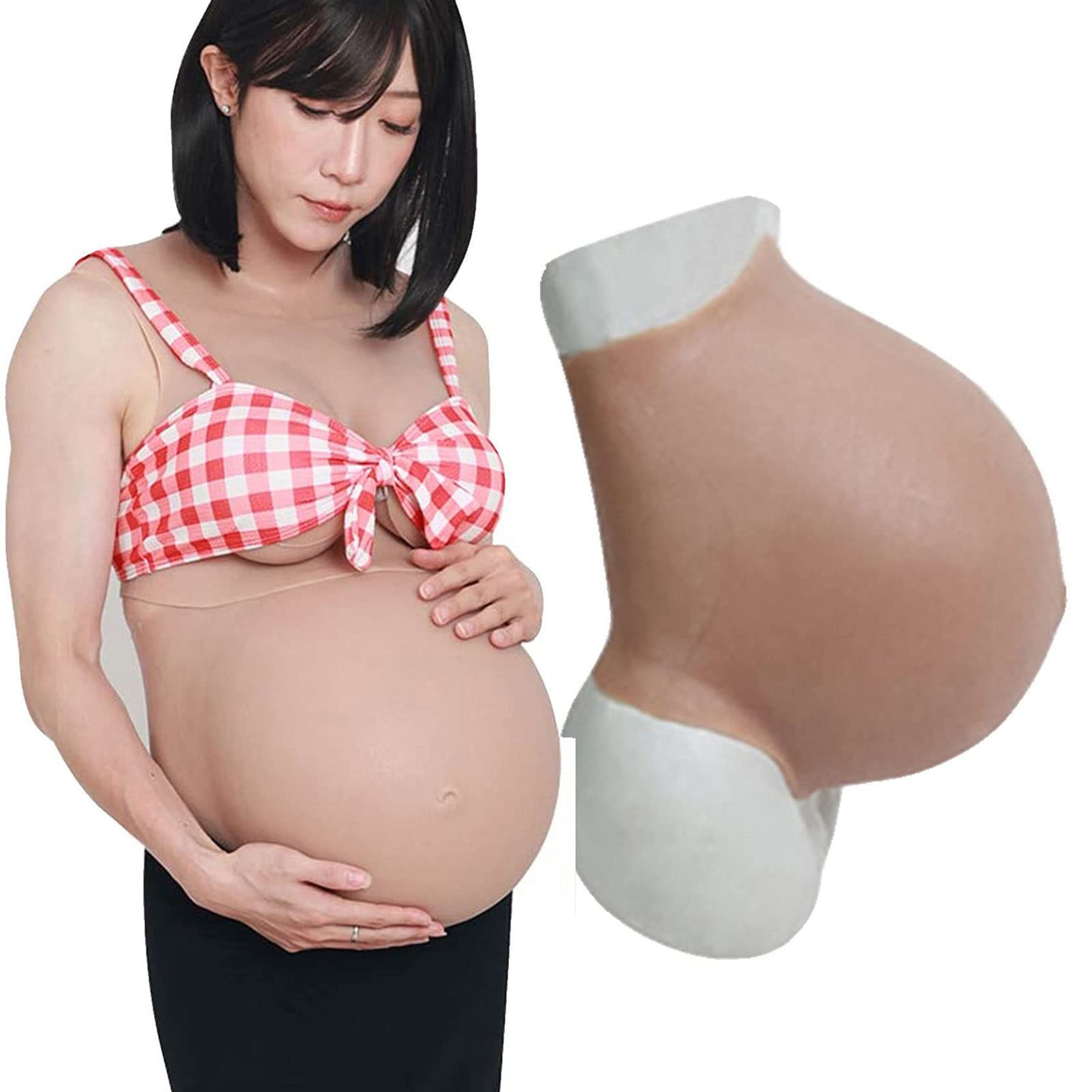妊婦 コスプレ シリコン 腹 8-10か月 S Amazon.co.jp: 偽妊婦腹、8-10