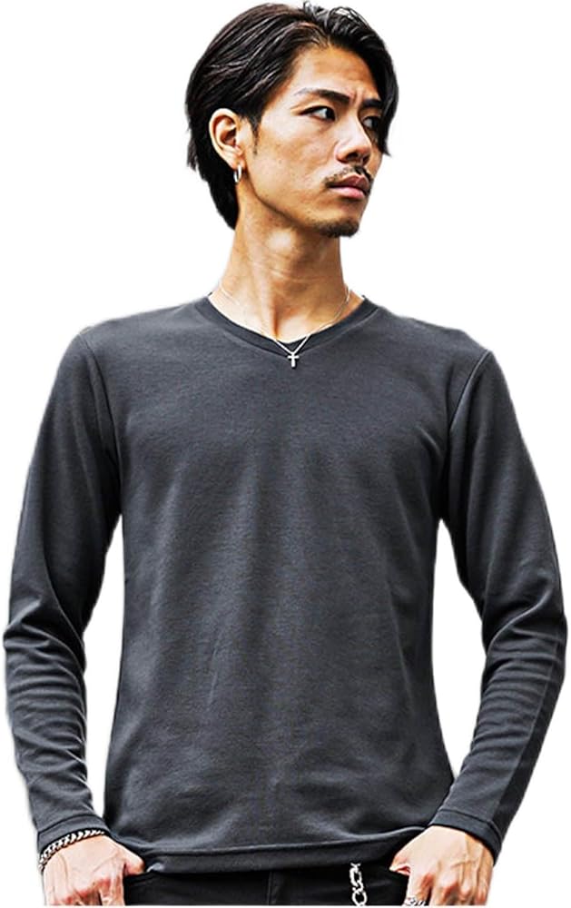 Amazon | [サムディフ] プレミアム長袖Tシャツ メンズ 【選べる2タイプ