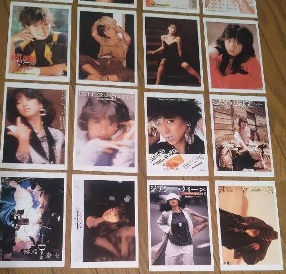 中森明菜・ポストカード・28枚・シングル、アルバム・ジャケット写真
