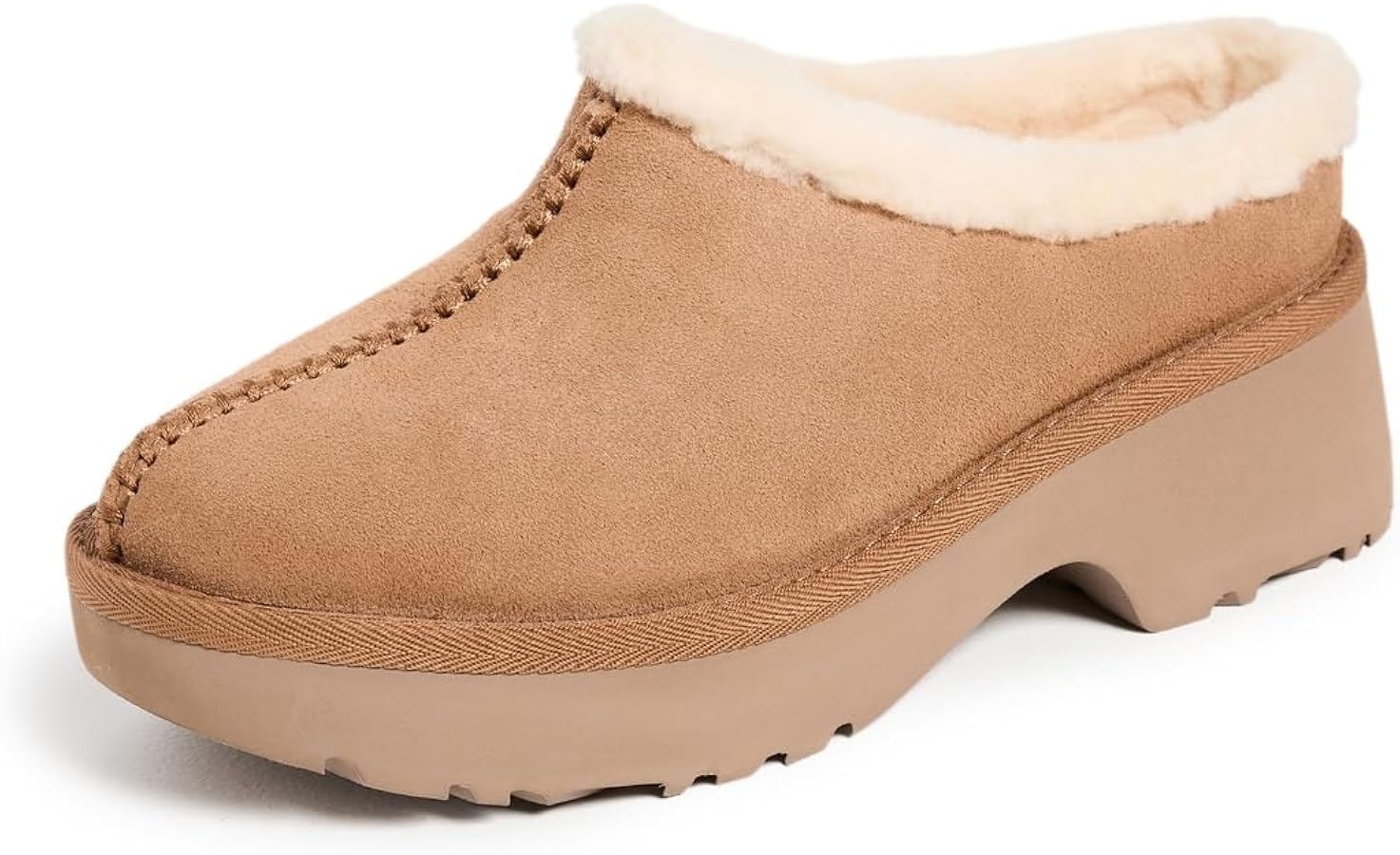 Amazon.com | UGG Women's New Heights Cozy Clog Shoe, Chestnut, 11