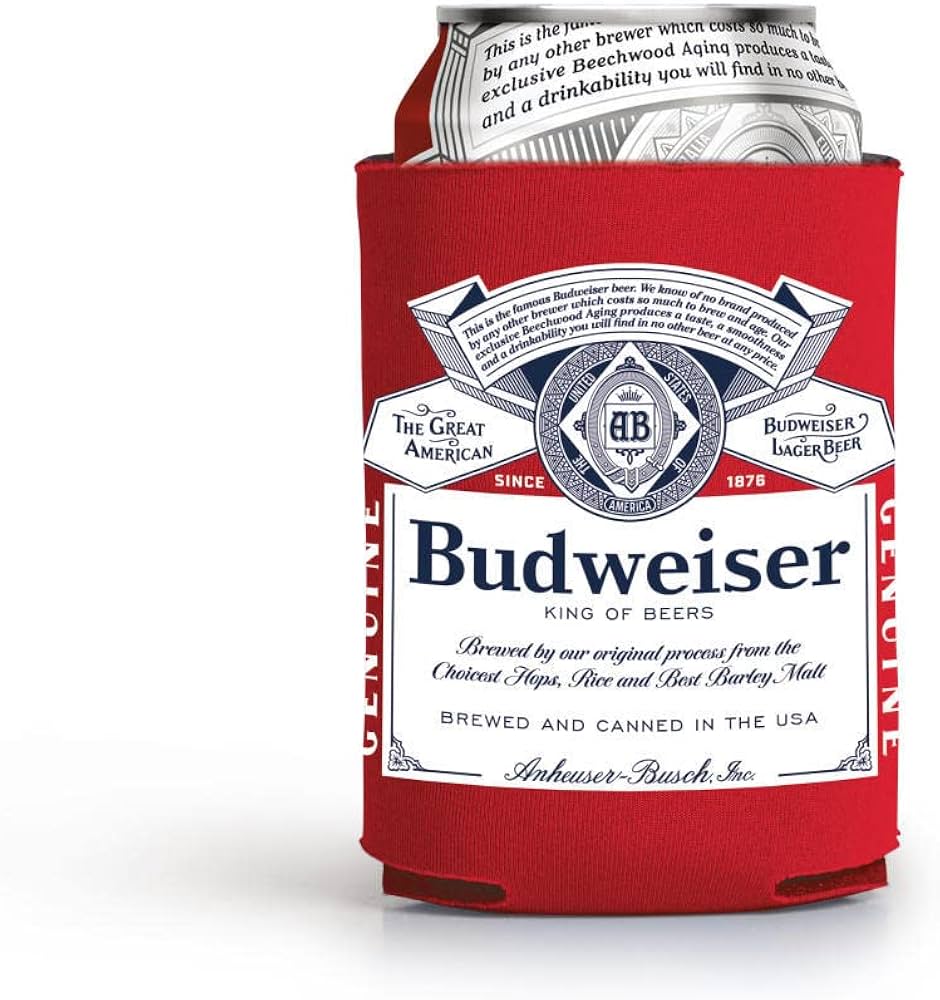 Amazon.com: Budweiser Signature 12 Ounce Can Cooler - Set of 2