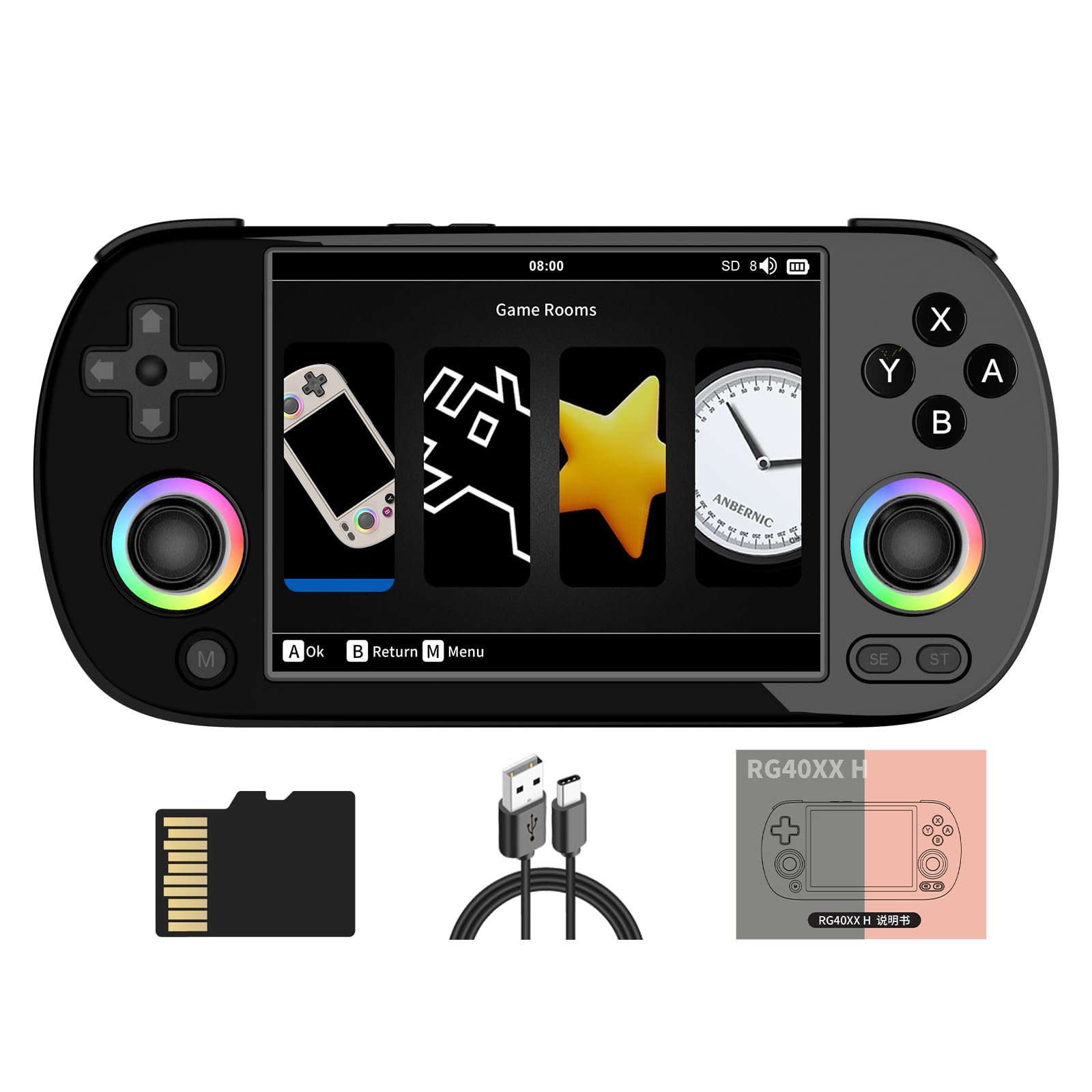 Amazon.com: RG40XX H Retro Handheld Game Console 4.0-inch IPS