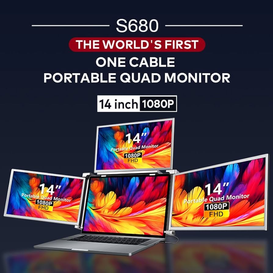 Amazon.co.jp: Duangu 14インチノートパソコン拡張スクリーン 1080P