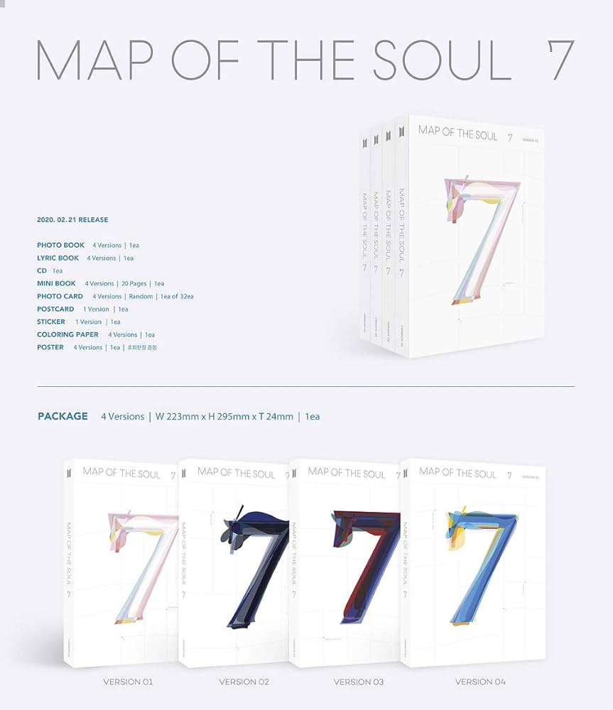 Amazon.com: Bighit Ent BTS Bangtan Boys - MAP of The Soul : 7 [1+2