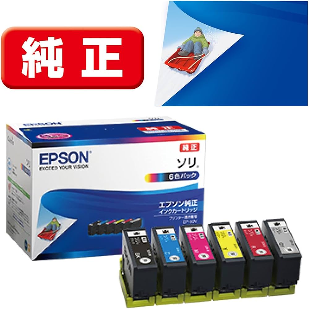 Amazon.co.jp: エプソン 純正 インクカートリッジ ソリ SOR-6CL 6色