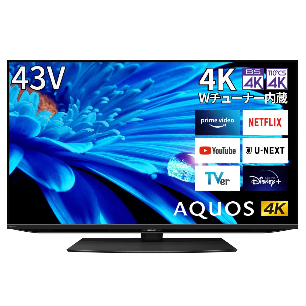 Amazon | シャープ 43V型 4K 液晶 テレビ AQUOS 4T-C43EN2 N-Black